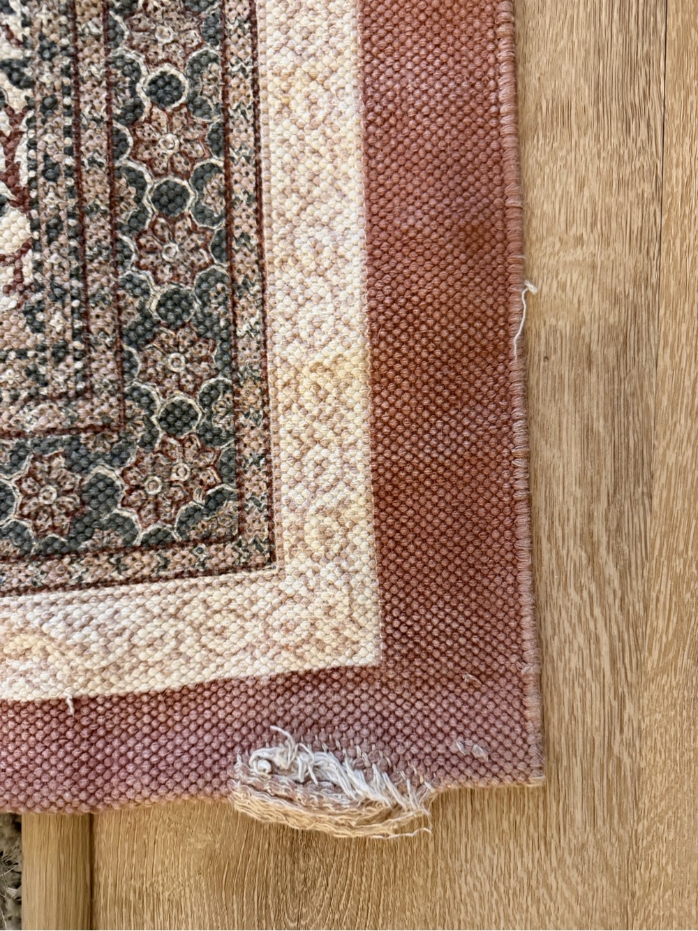 Zara Home Block Print Cotton Rug - Picture 4 of 4